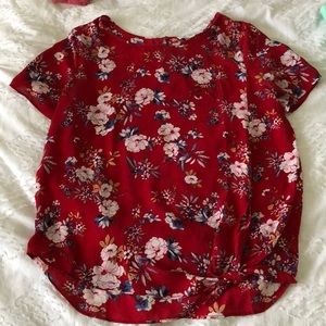 Side tie front blouse